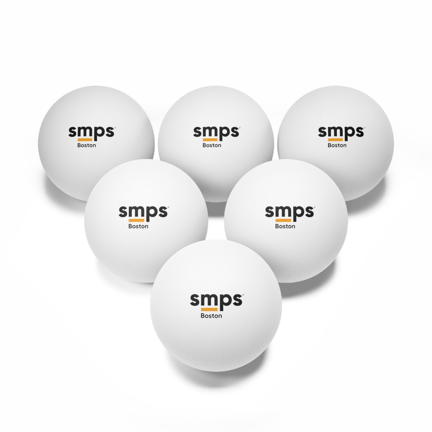 SMPS Boston Ping Pong Balls, 6 pcs